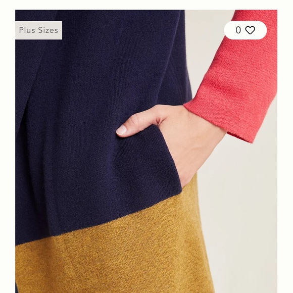 Valerie Colorblocked Wool Sweater Coat - Picture 4 of 4